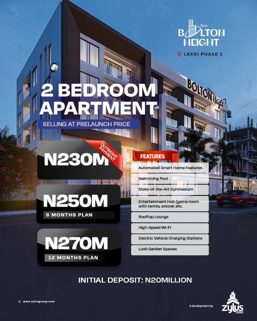 Luxury 2-bedroom apartment in Lekki Phase 1 for Sale